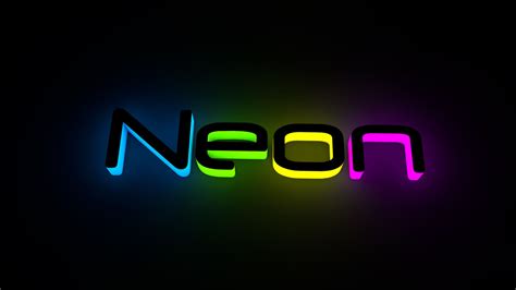 Neon Light Word Wallpaper