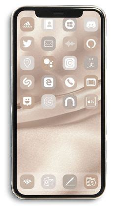 Nude Pretty Plain Icons Ios Homescreen Layout