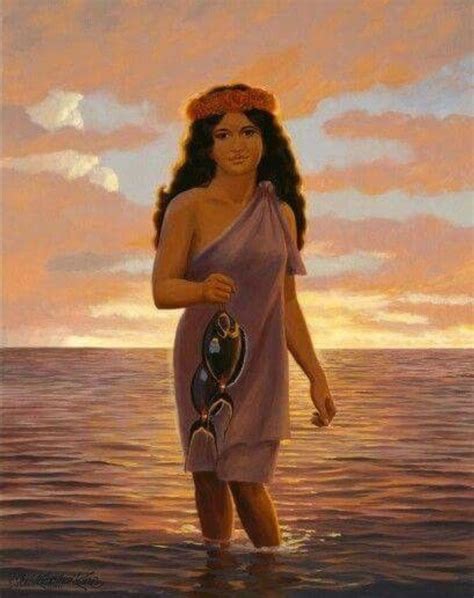 Hawaiian Maiden By Herb Kawainui Kāne Hawaii Art Polynesian Art