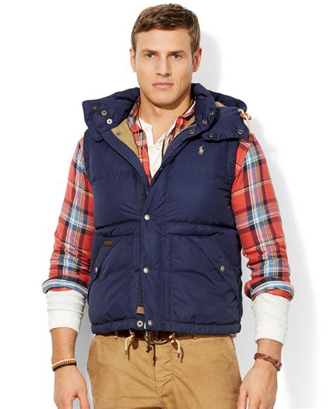 Lyst Polo Ralph Lauren Big And Tall Elmwood Down Puffer Vest In Blue For Men
