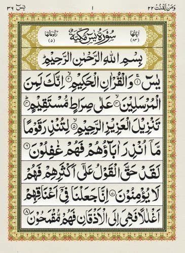 Surah Yasin Full Lyrics