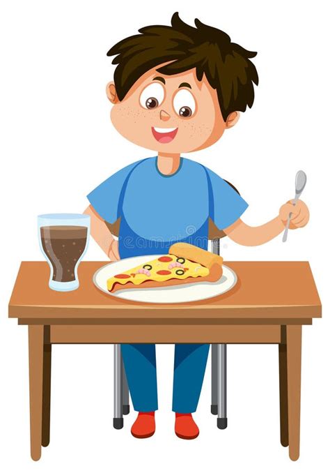 Boy Eating Breakfast Clipart Stock Illustrations 159 Boy Eating