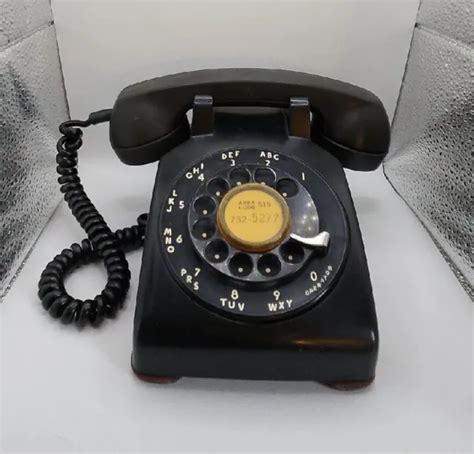 Vintage Black Rotary Desk Telephone Western Electric Cd 501 Bell System