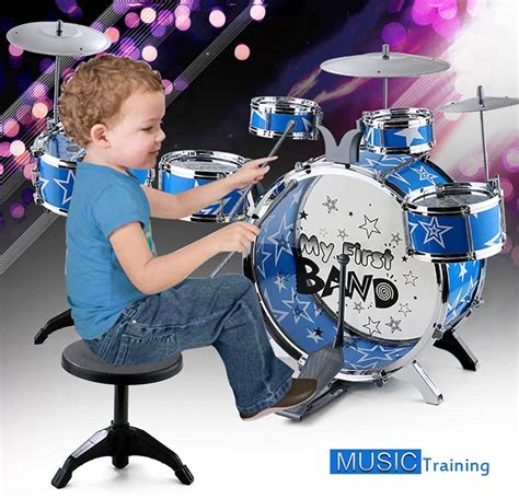 Kids Drum Toy Set Rock Jazz Drum Kit Early Educational Toys With Drums