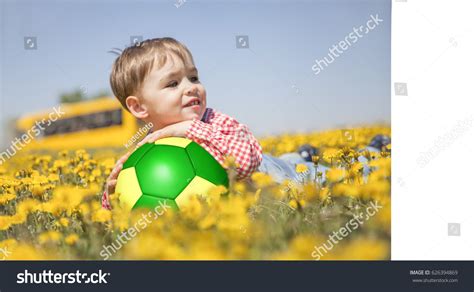 Kid Laying Down His Soccer Ball Stock Photo 626394869 Shutterstock