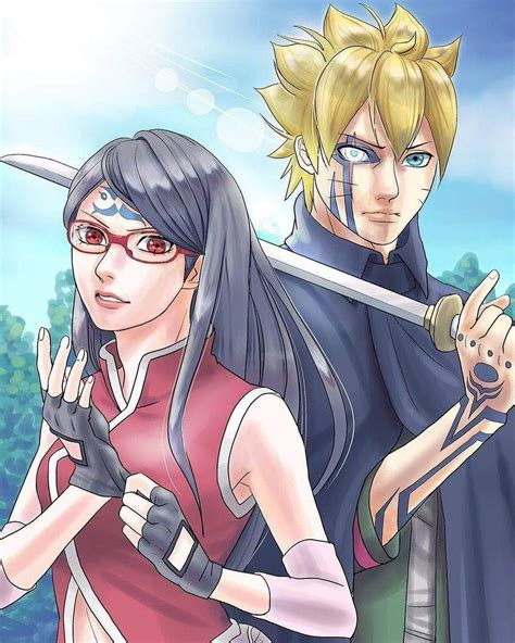 Sarada Uchiha And Boruto Uzumaki Adult ️ ️ I Really Hope They Ll Look Like That ️ Naruto