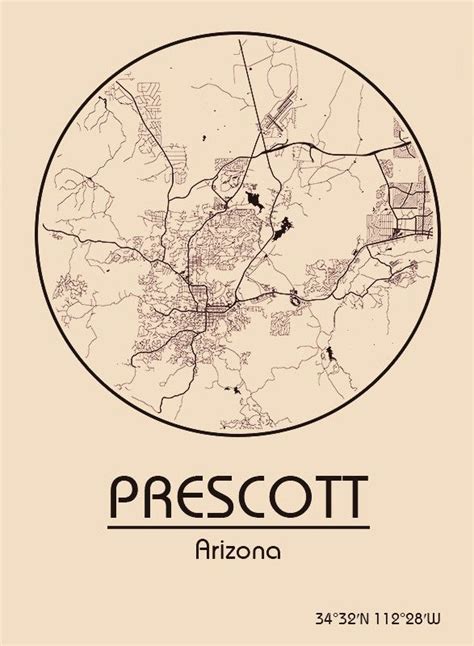 Karte Map ~ Prescott Arizona Vereinigte Staaten Von Amerika