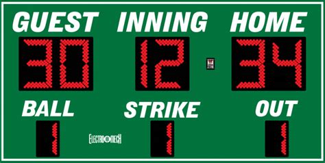 Baseball games let every baseball lover live in their own field of dreams. LX1240 LED Softball Scoreboard