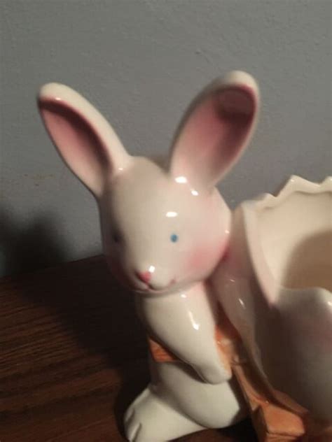 Ceramic Bunny Planter Ebay