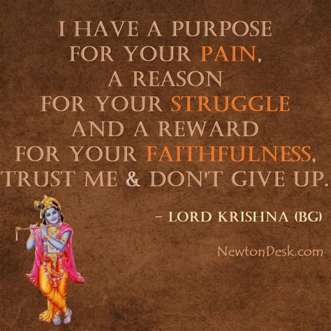 I Have A Purpose For Your Pain Struggle And Faith Lord Krishna