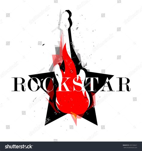 Rockstar Logotype Logo Badge Sign Poster Emblem Label Symbol Icon