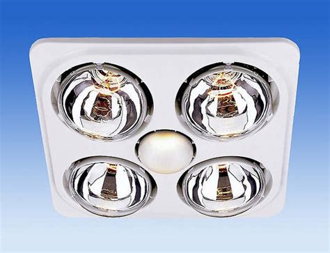 This heat lamp with an ic unit and white polymeric grill will blend well into your ceiling. Bathroom Heat Lamps - Costs, Pros & Cons 2017-2018
