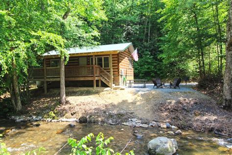 Bryson City Log Cabin Rental On Creek North Carolina Mountains