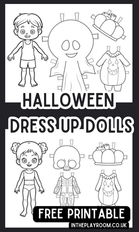 Free Printable Halloween Dress Up Dolls In The Playroom