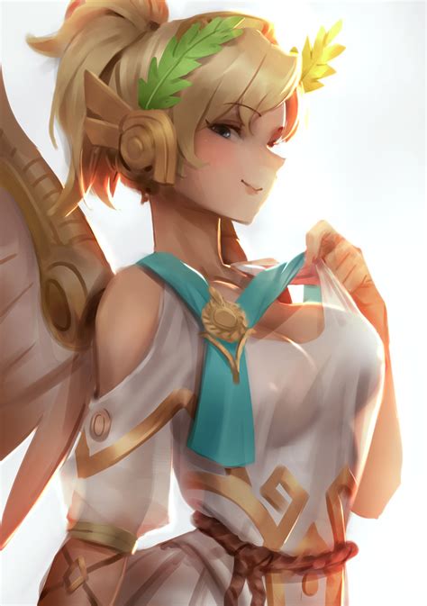 Mercy And Winged Victory Mercy Overwatch Drawn By Berg