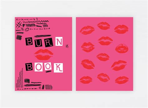 Burn Book Printable Mean Girls Inspired Bachelorette Party Etsy De