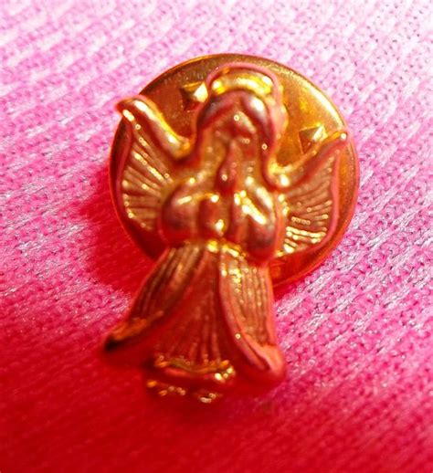 Gold Tone Tiny Angel Lapel Pin Or Tie Tac Lapel Pins Gold Tones Pin