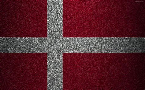 Download Wallpapers Flag Of Denmark 4k Leather Texture Danish Flag