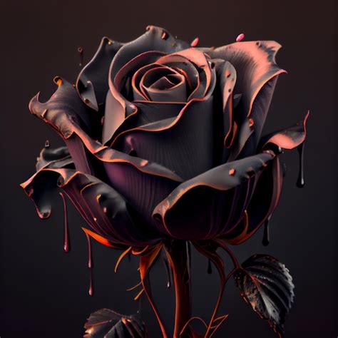 Premium Photo Black Rose Flower Close Up Dark Roses Background