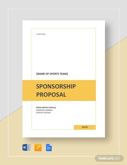 Sponsorship Proposal Template 39 Free Word Excel Pdf Format Download