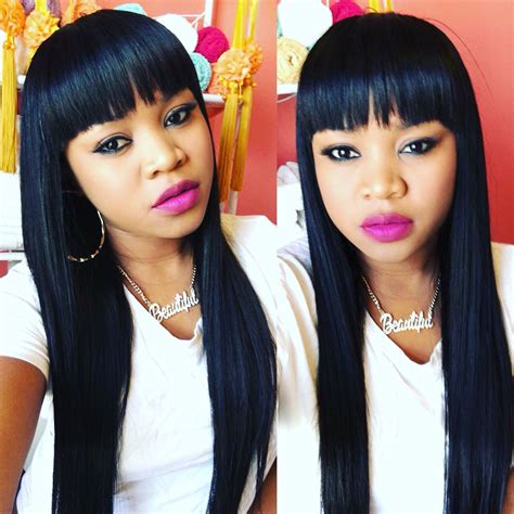 Sewin Weave With Bangs Stylish Hair Quick Weave Hairstyles Hair Styles