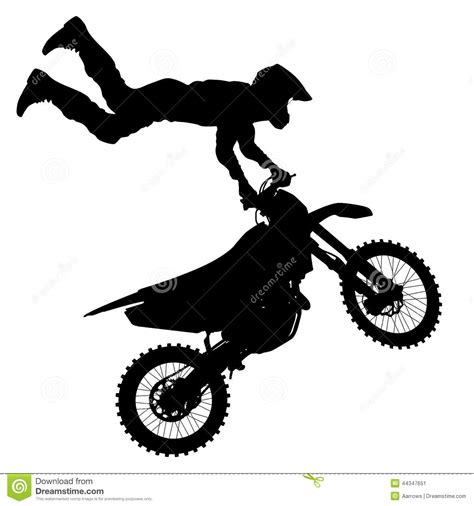 Maybe you would like to learn more about one of these? Black Silhouettes Motocross Rider On A Motorcycle. Stock ...