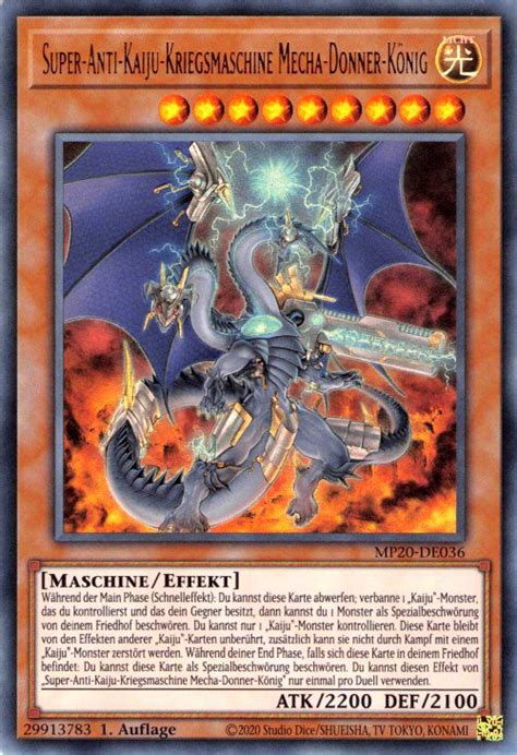 Super Anti Kaiju War Machine Mecha Thunder King Cardcluster
