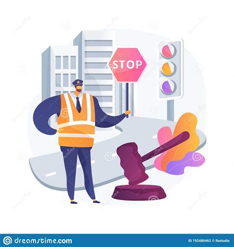 Traffic Laws Abstract Concept Vector Illustration Stock Vector Illustration Of Flat Isolated