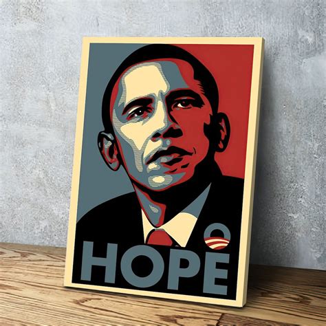 Barack Obama Hope Campaign Poster Black Leader Canvas Black Etsy