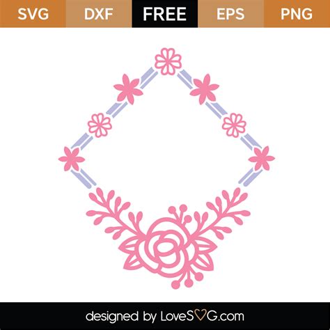 Floral Frame Svg