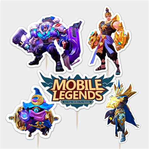Mobile legends cake topper mobile legends the legend of. Topper Kue Ulang Tahun Topper Cup Cake Topper Mobile ...