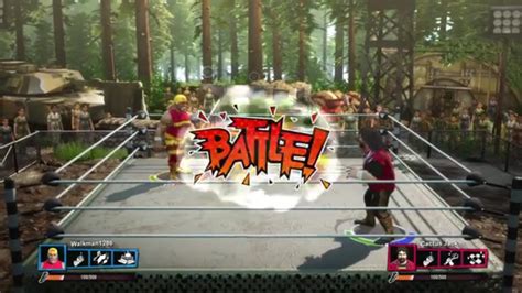 Wwe 2k Battlegrounds Hulk Hogan Vs Cactus Jack 1 Vs 1 Match Youtube