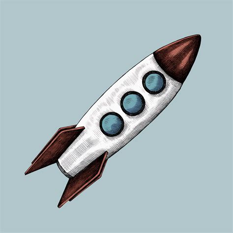 Hand Drawn Rocket Illustration Download Free Vectors Clipart