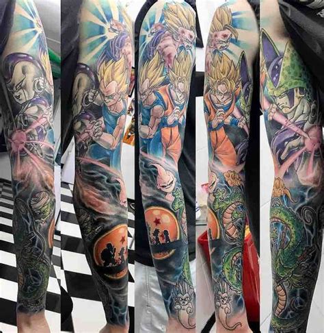 It's not exactly the same tattoo you can see the original one here  but i tried to make it as some close as possible. Dragon Ball Tattoo Sleeve