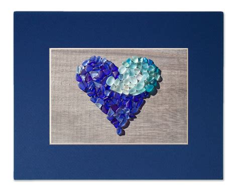 Add A Little Bit Of The Seaside To Your Home With This Matted Photo Print Of A Sea Glass Mosaic