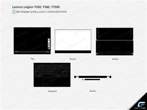 Lenovo Legion Y530 Y540 Y7000 2018 2020 Cut File Template Cut