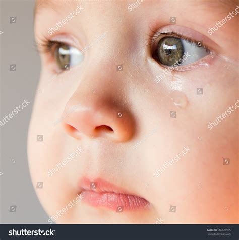 Sad Face Baby Tear On Face Stock Photo 586620965 Shutterstock