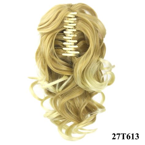 12 Claw Thick Wavy Curly Pony Tail Layered Ponytail Clip In On Hair