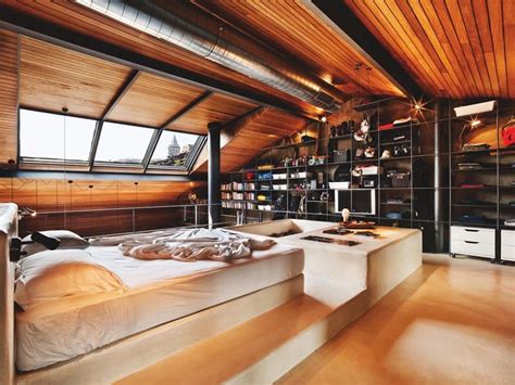 Modern Loft Interior Design With Wood And Creative Industrial Elements