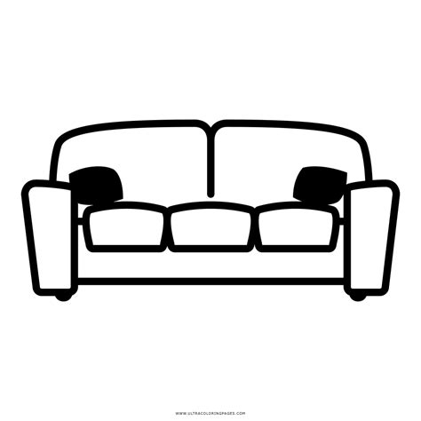 Free coloring sheets to print and download. Couch clipart coloring page, Couch coloring page ...