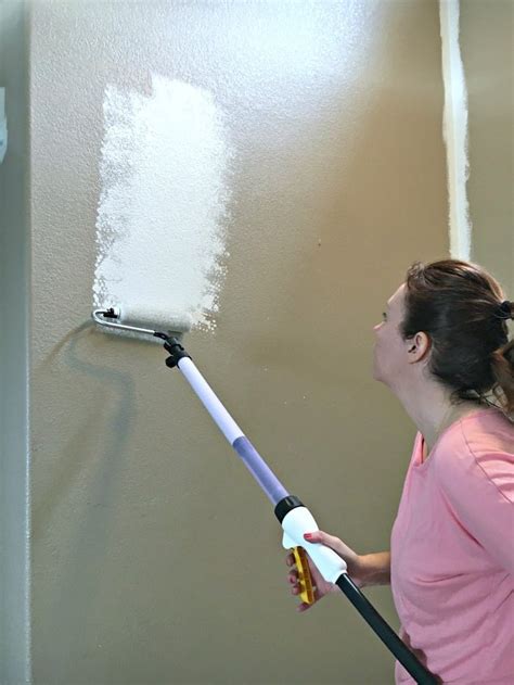 The Easiest Way To Paint Tall Walls Inspiration For Moms