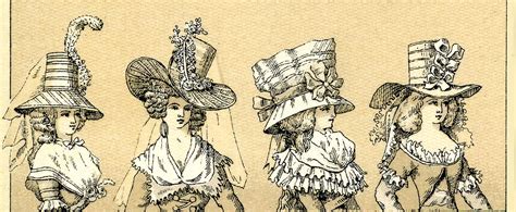 Vintage Graphic Images French Hat Ladies Costumes