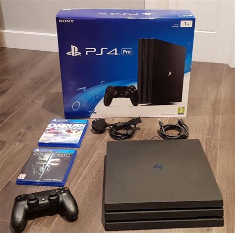 Ps4 Pro Console 1tb 4k Hdr With 2 Games And Controller In