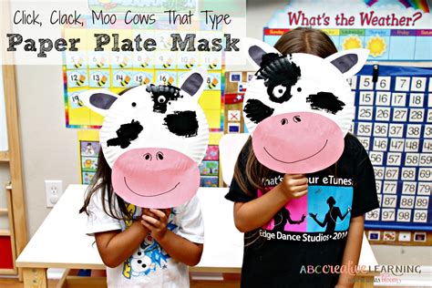 Click Clack Moo Cows That Type Cow Paper Plate Mask Simply Today Life