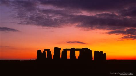 Stonehenge At Sunset Wiltshire England Landscape Stone Landscape