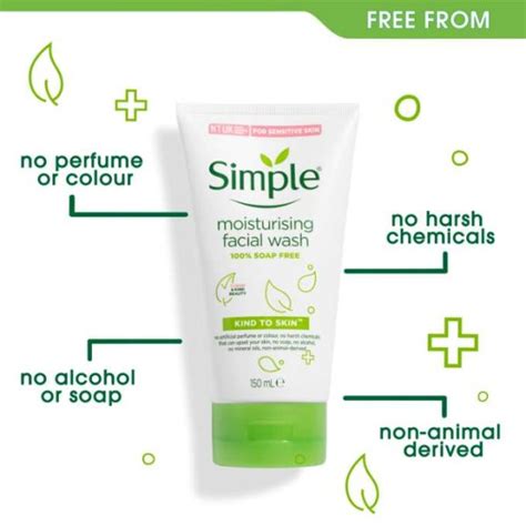 Simple Kind To Skin Moisturising Facial Wash 150ml Uk Direct Bd