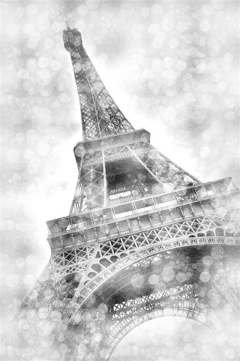 Eiffel Tower Dreamily Silver Photograph By Melanie Viola