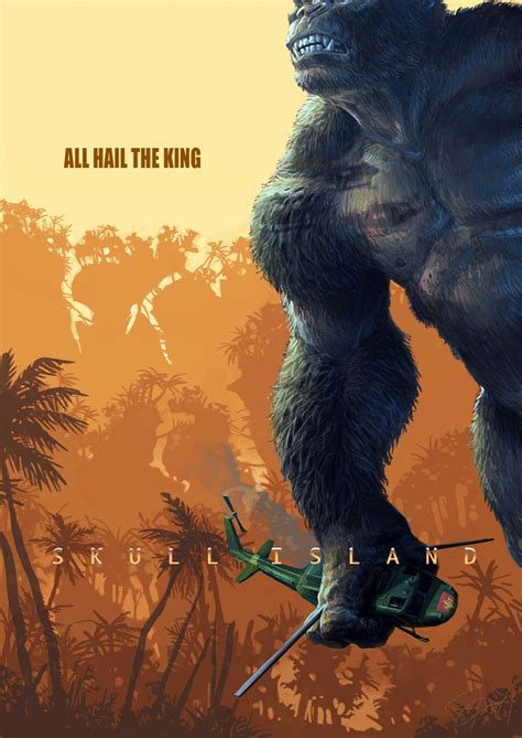 Kong Skull Island Illustrated Poster Posterspy King Kong Skull Island King Kong Art King