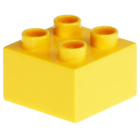 Lego Duplo Brick 2 X 2 3437 Yellow Decotoys