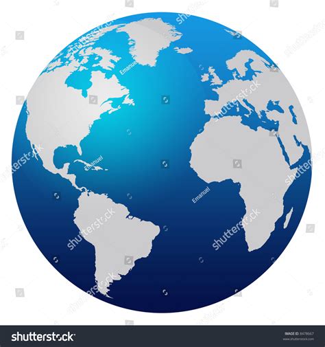World Map Blue Globe Stock Photo 8478667 Shutterstock